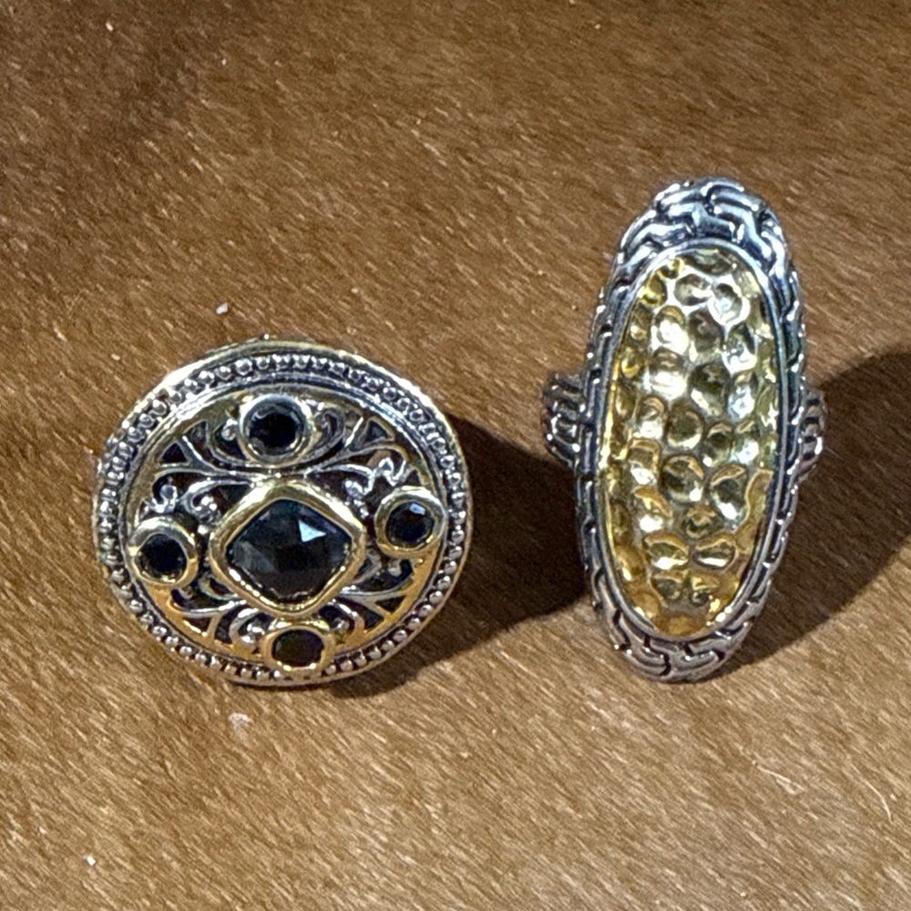 Elegant Gold and Silver Women's Ring Set